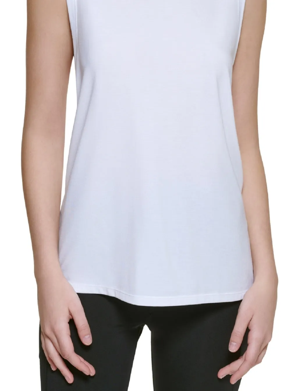 Calvin Klein Women's Dropped Armhole Tank Top White Size X-Small