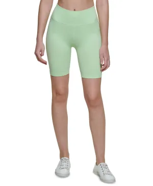 Calvin Klein Women's High Rise Ribbed Bike Shorts Green Size X-Large