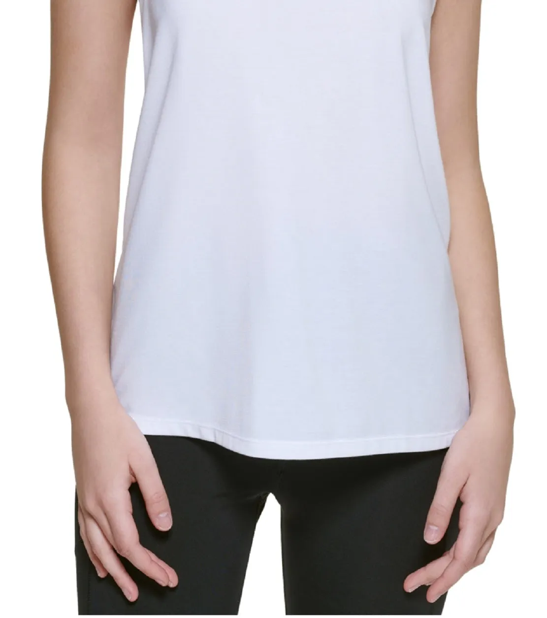 Calvin Klein Women's Performance Dropped Armhole Tank Top White Size M