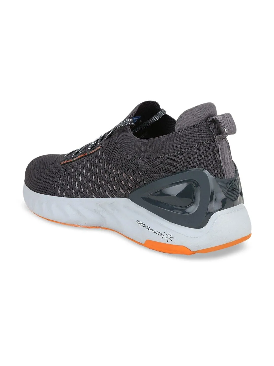 Campus Men Grey & White Street Run Mesh Running Shoes