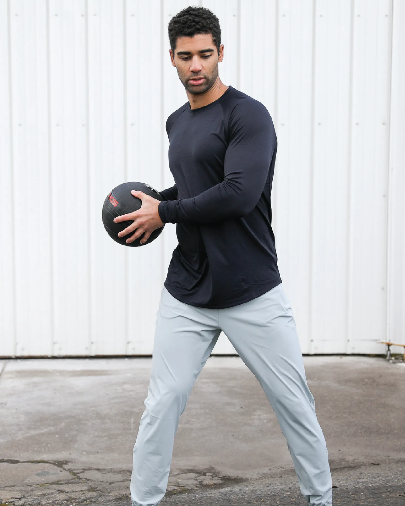 Cardinal Long Sleeve Black Workout Shirt