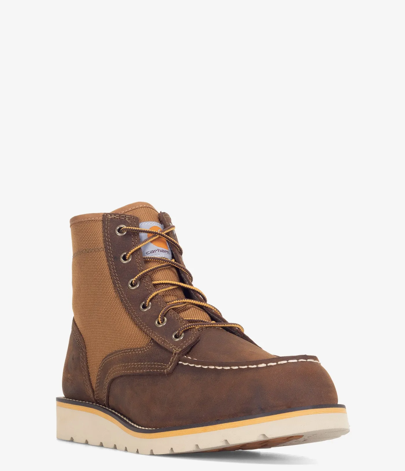 Carhartt 6" Leather & Canvas Moc-Toe Wedge Boot - Men