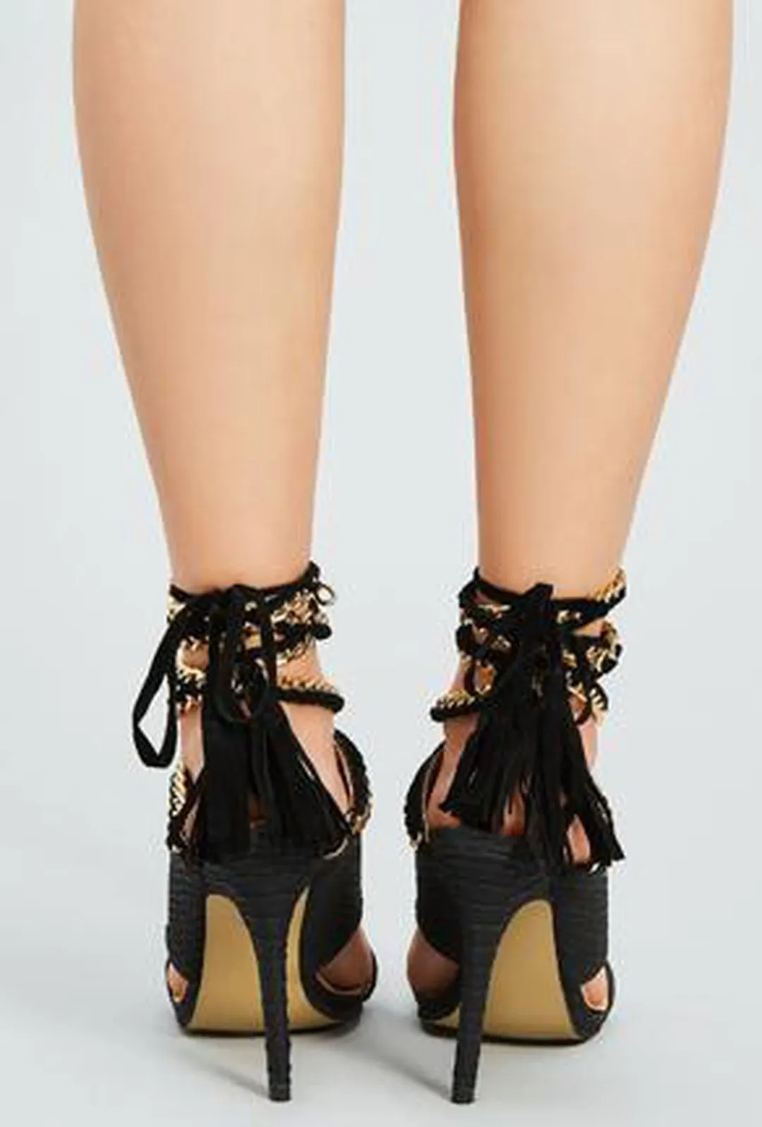 CELLE - CHAIN ANKLE TIE MULE