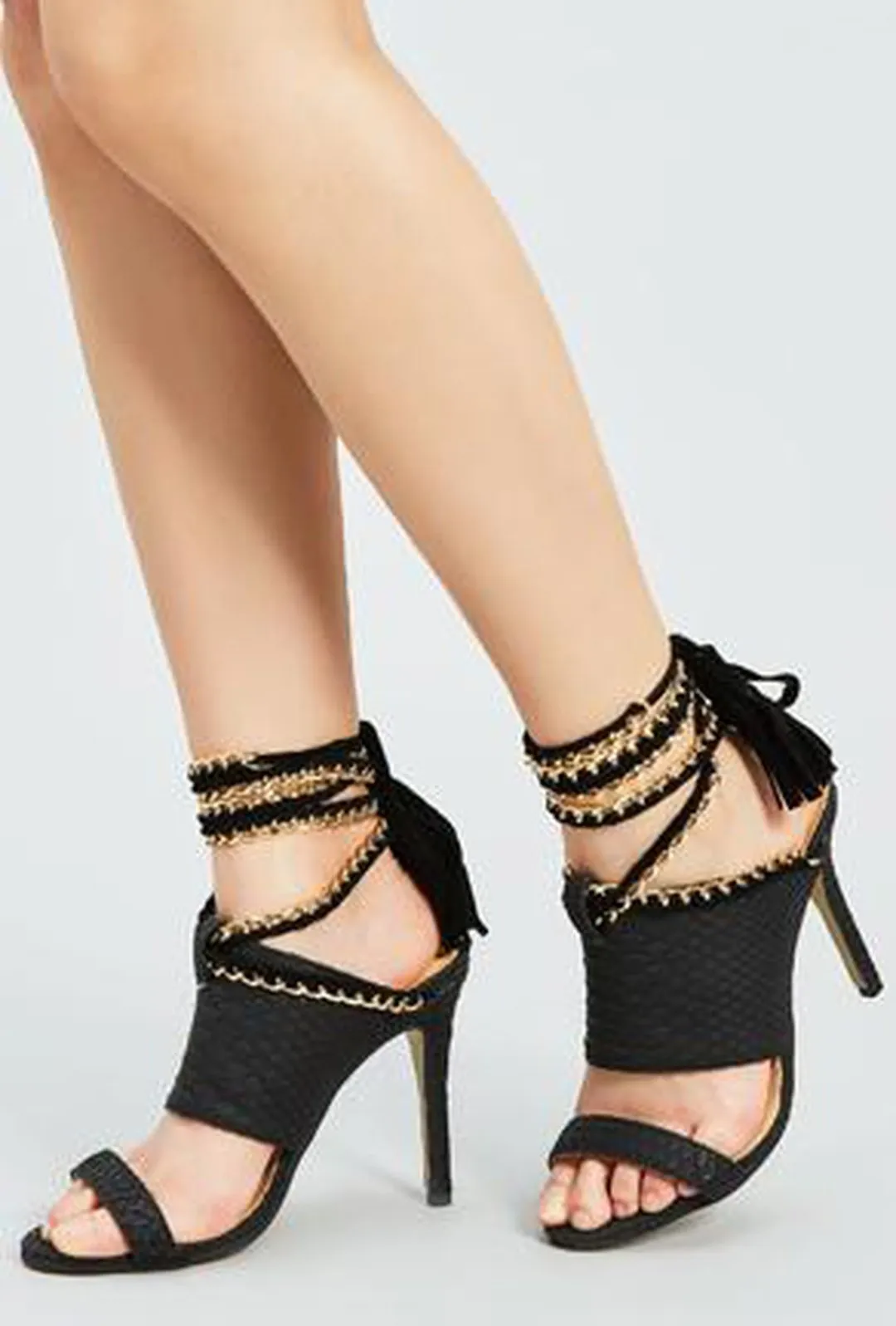 CELLE - CHAIN ANKLE TIE MULE