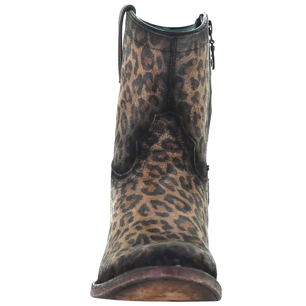 Cheetah Round Toe Cowboy Booties