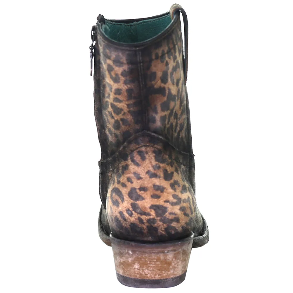 Cheetah Round Toe Cowboy Booties