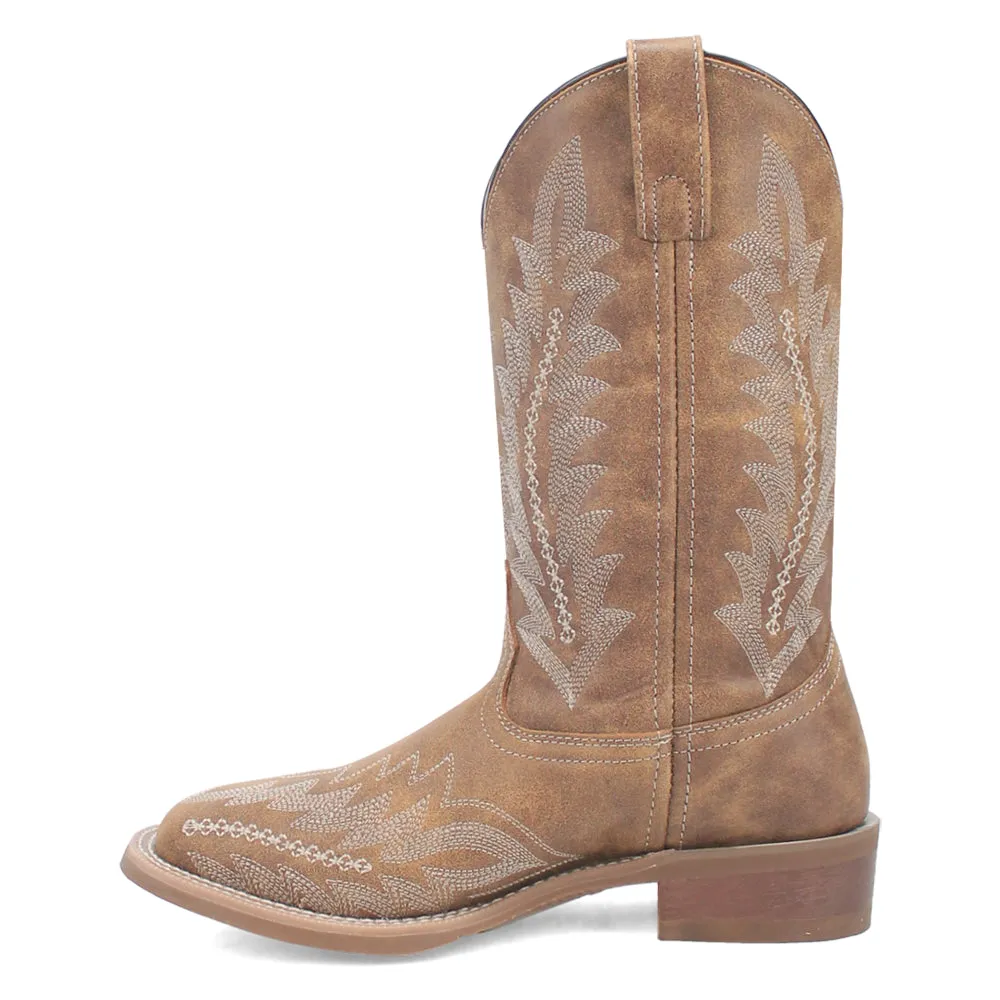 Cheyenne Embroidered Square Toe Cowboy Boots