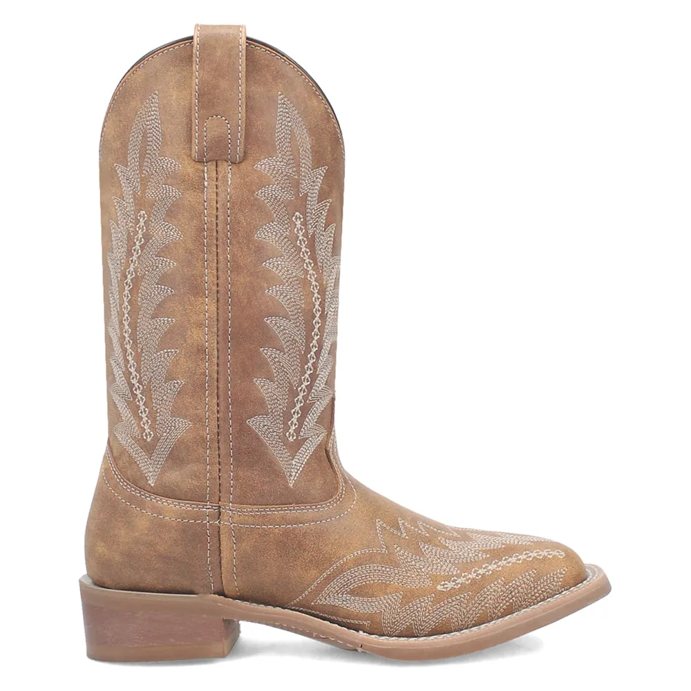 Cheyenne Embroidered Square Toe Cowboy Boots