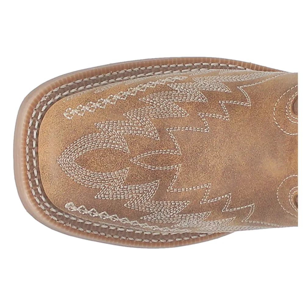 Cheyenne Embroidered Square Toe Cowboy Boots