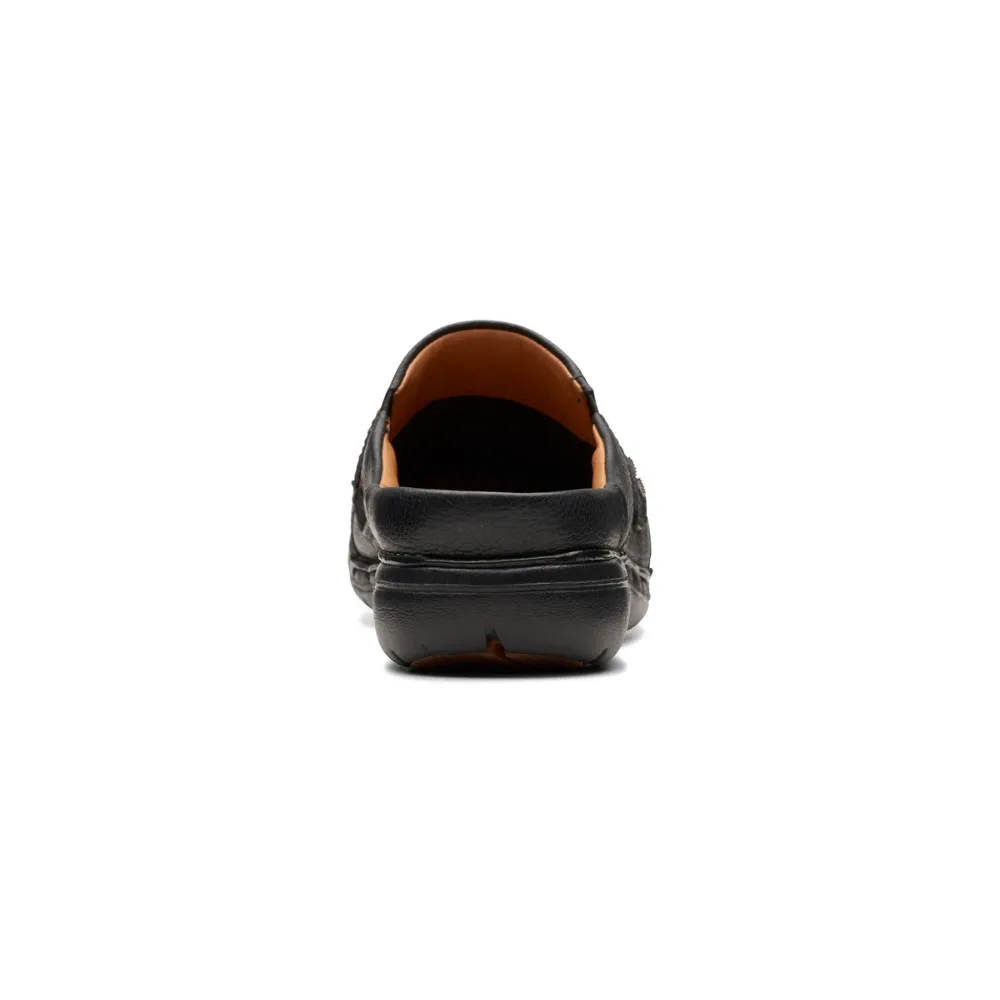 Clarks Un Loop Ease Black Leather Mule (Women's)