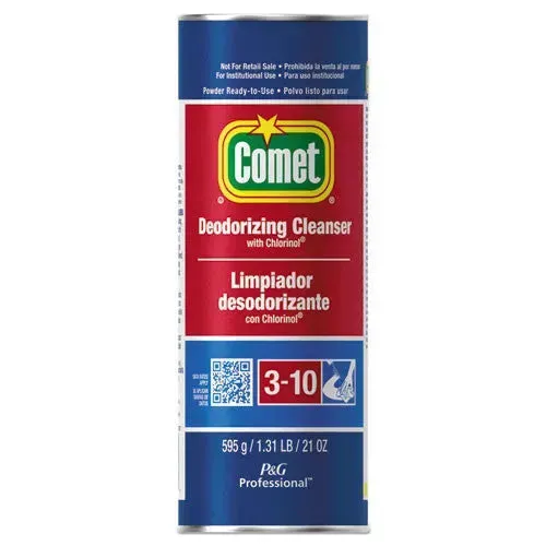 Comet Deodorizing Cleanser with Bleach, Powder, 21 oz Canister (32987)