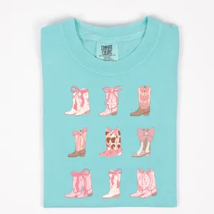 Coquette Cowgirl Shirt | Pink Bow Cowgirl Boots Shirt