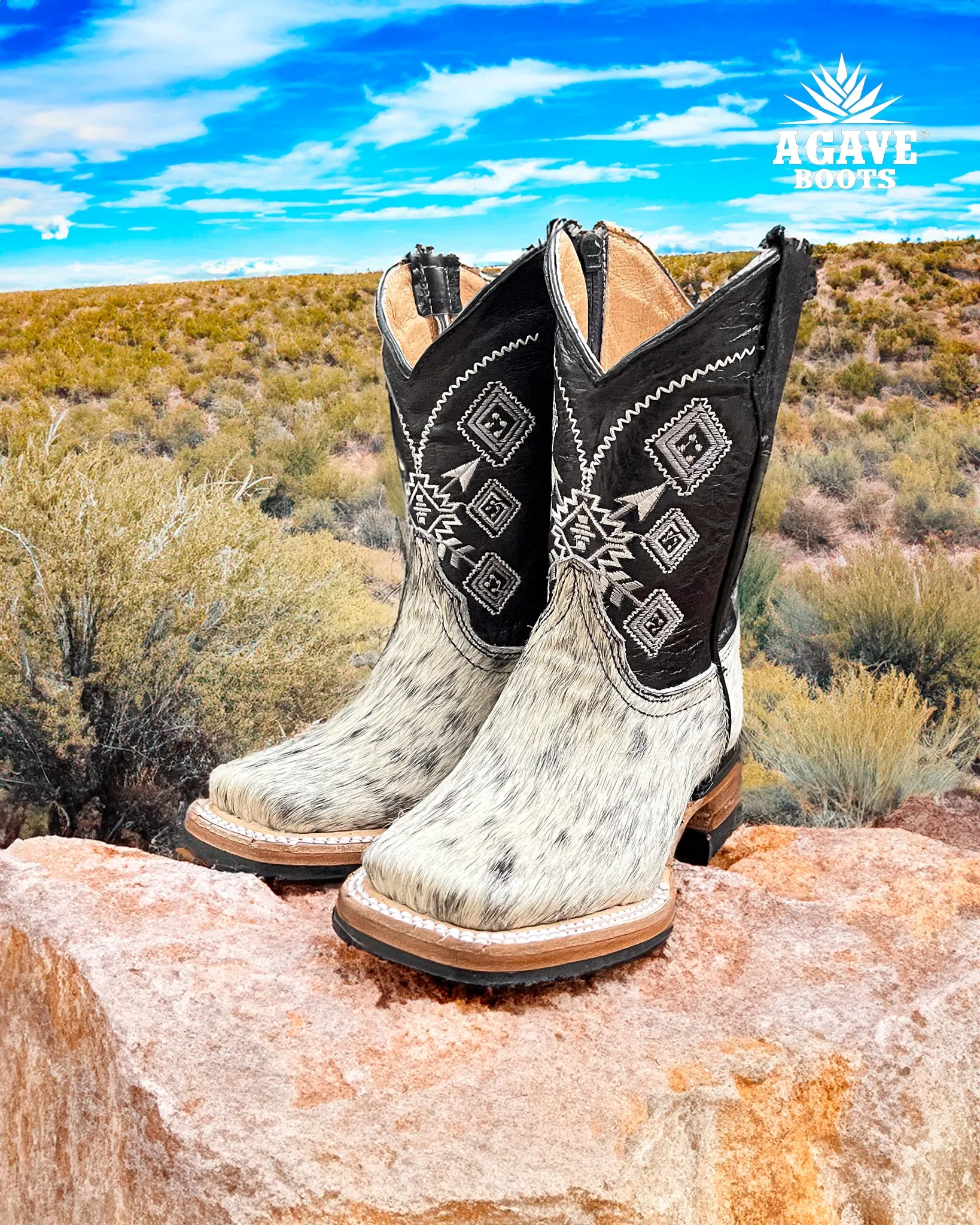 COWHIDE | BOYS TODDLER KIDS WESTERN COWBOY BOOTS