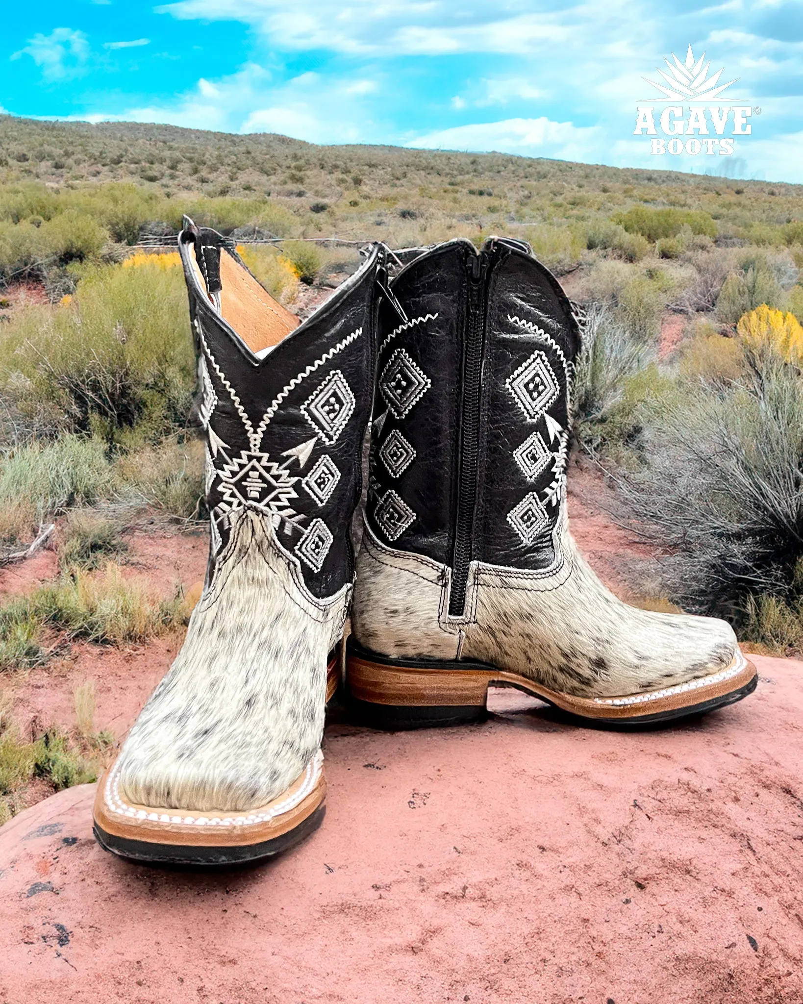 COWHIDE | BOYS TODDLER KIDS WESTERN COWBOY BOOTS