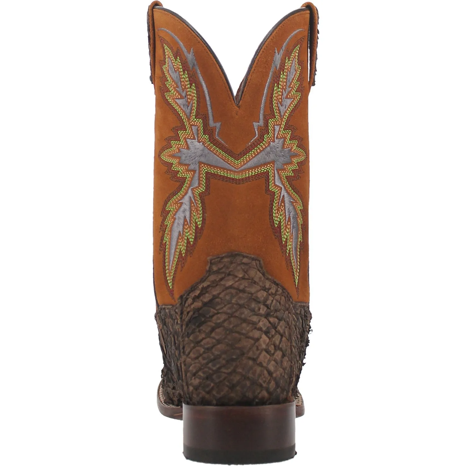 Dan Post Mens Dorsal Cowboy Boots Fish Foot Tobacco