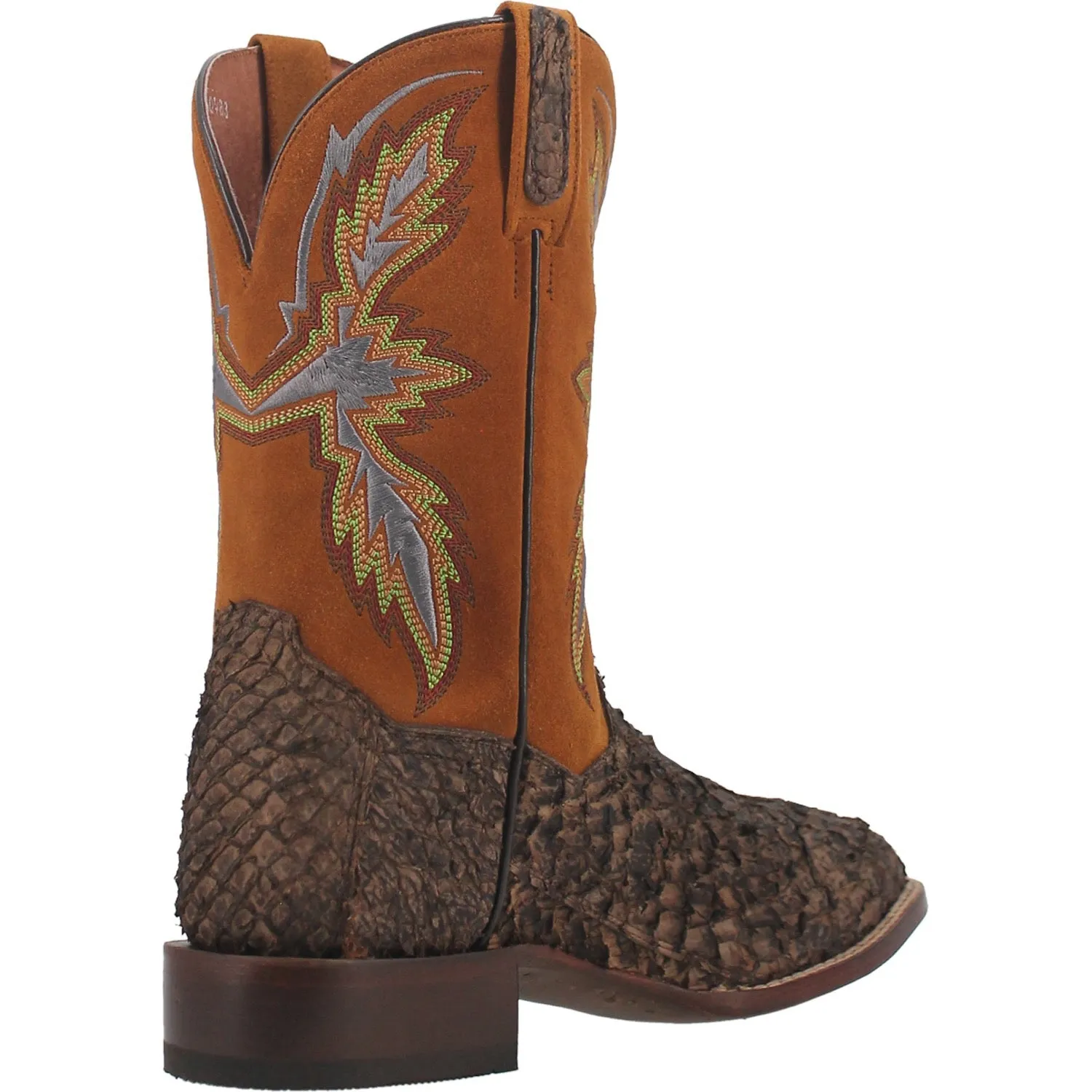 Dan Post Mens Dorsal Cowboy Boots Fish Foot Tobacco