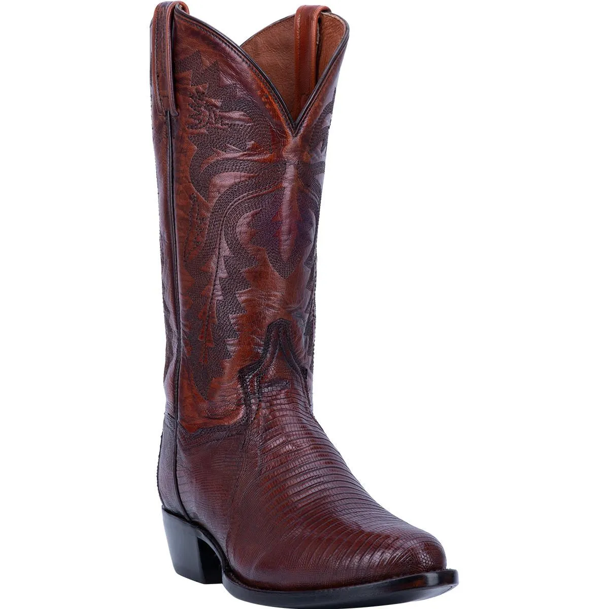 Dan Post Tan Winston Lizard Mens R Toe Western Boots DP3051R