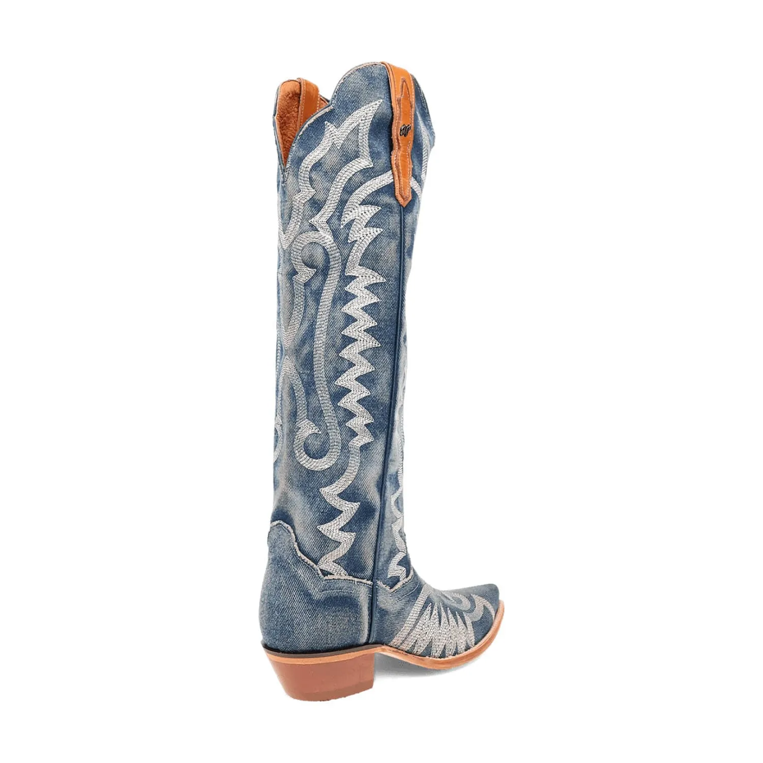 Dan Post Womens Darlin Denim Fabric Cowboy Boots