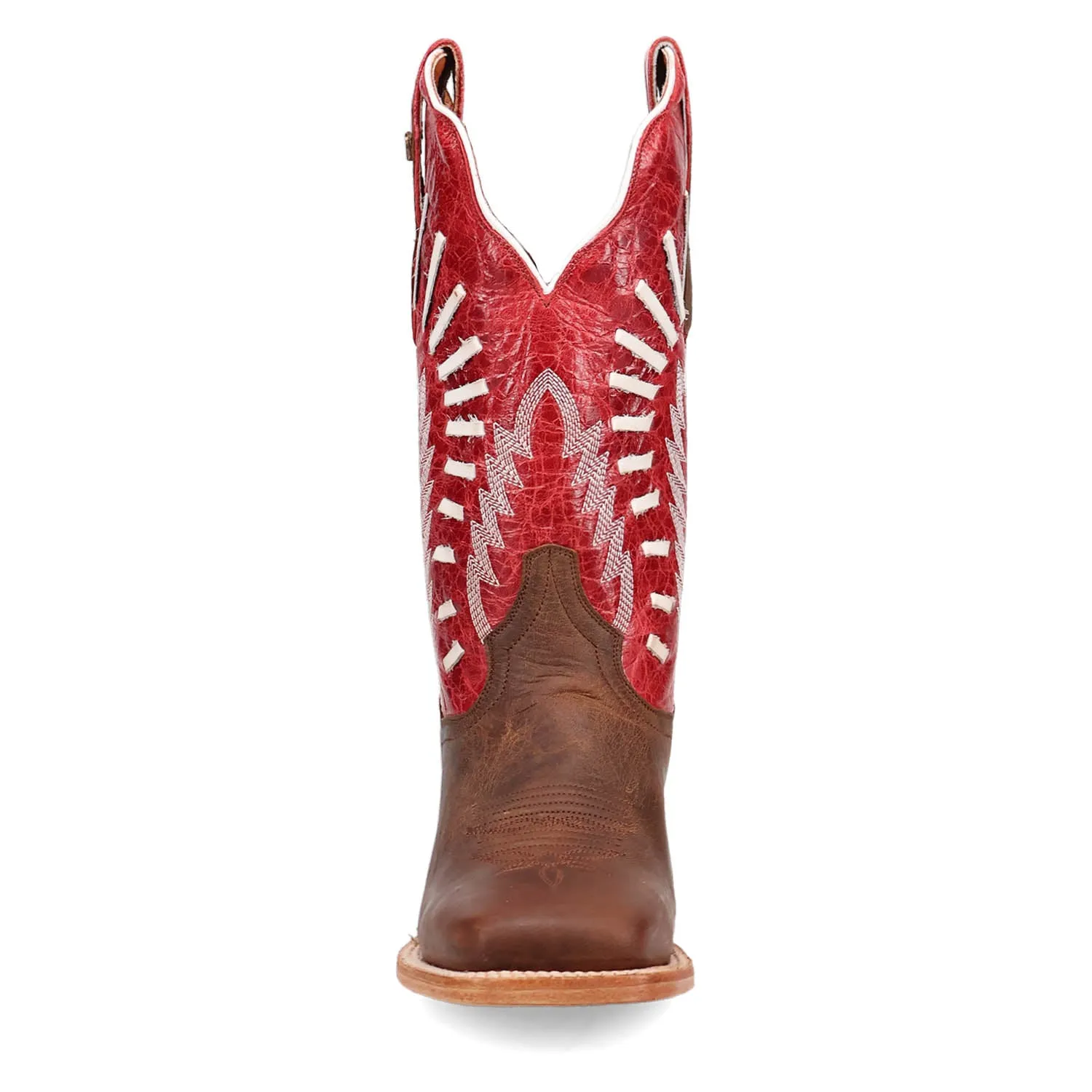 Dan Post Womens Lacey Brown/Red Leather Cowboy Boots