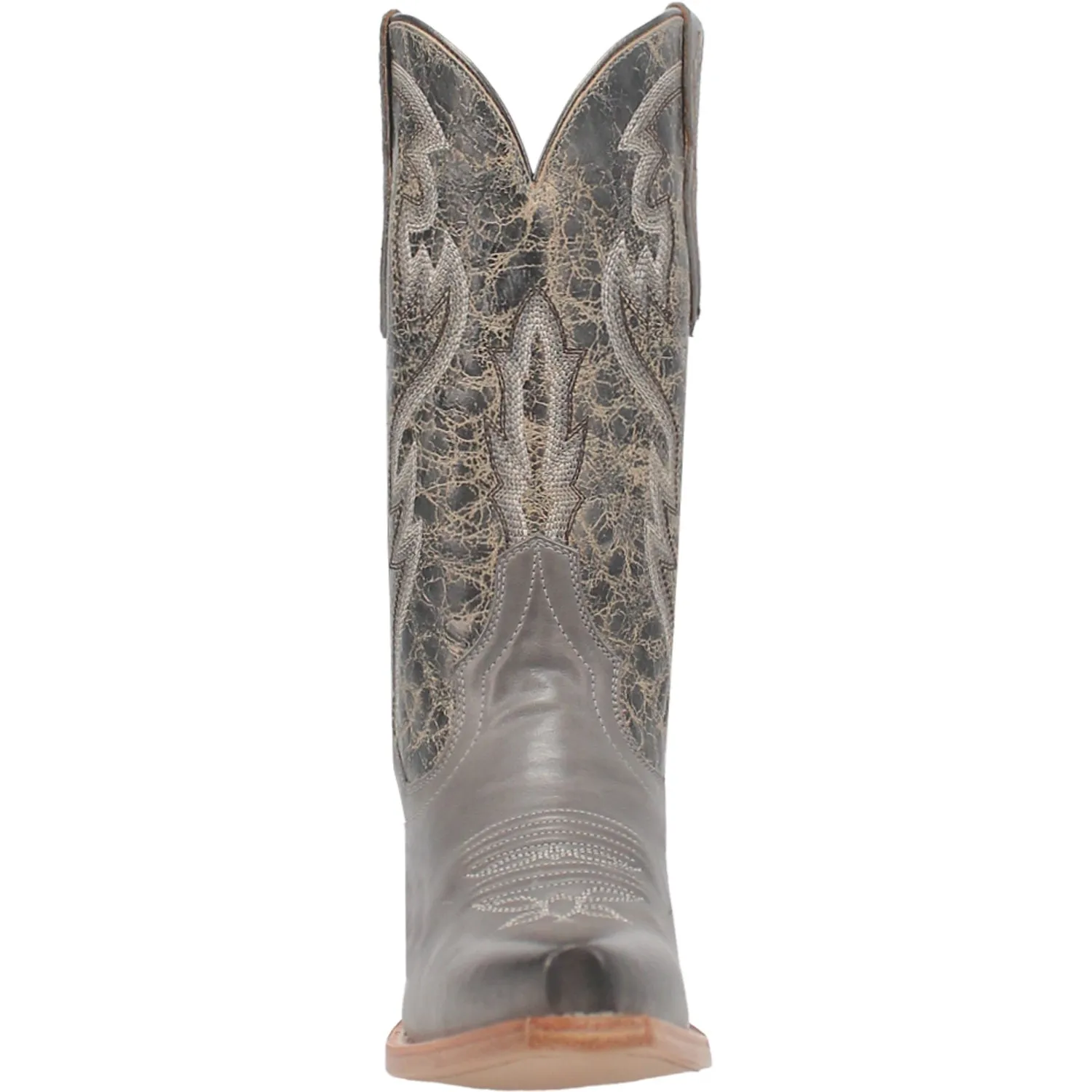 Dan Post Womens Tria Grey Leather Cowboy Boots