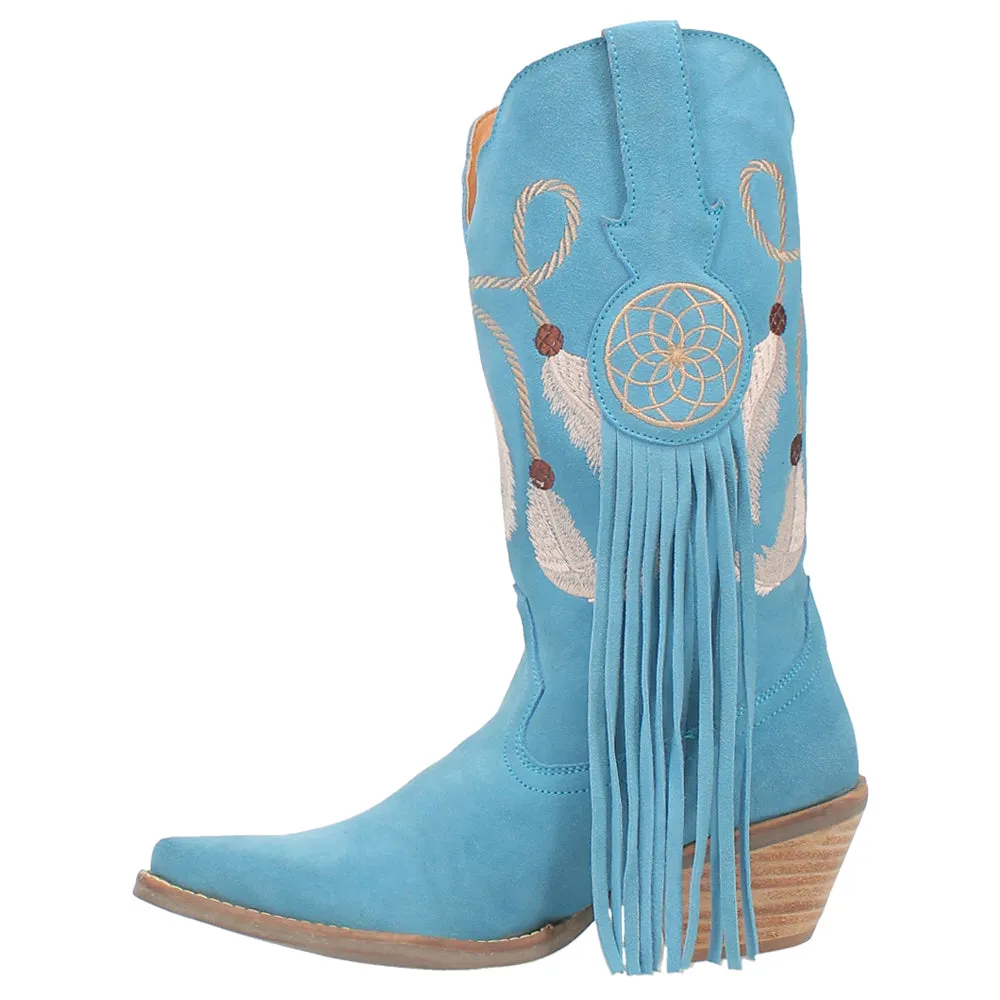 Day Dream Fringe Embroidery Round Toe Cowboy Boots