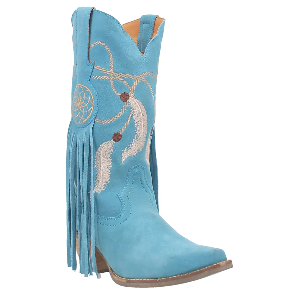 Day Dream Fringe Embroidery Round Toe Cowboy Boots