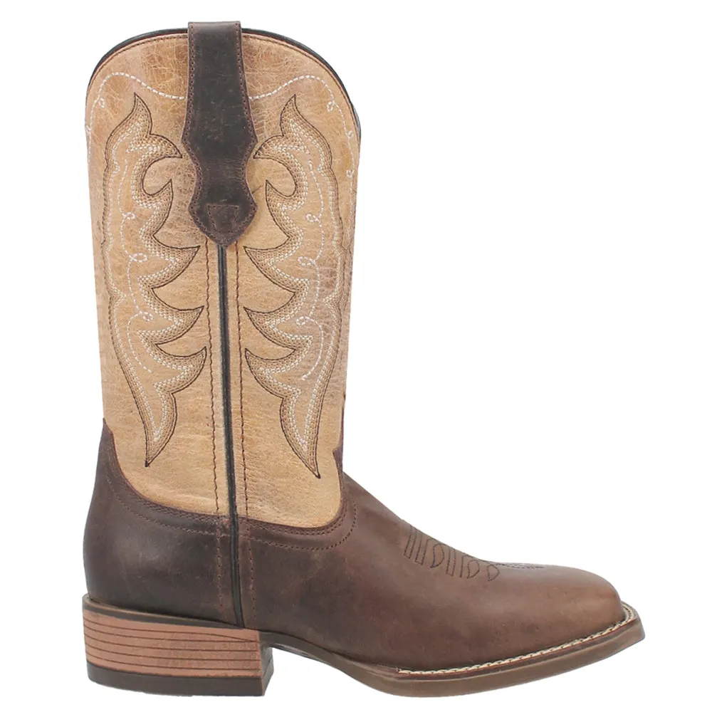 Delaney Embroidery Square Toe Cowboy Boots