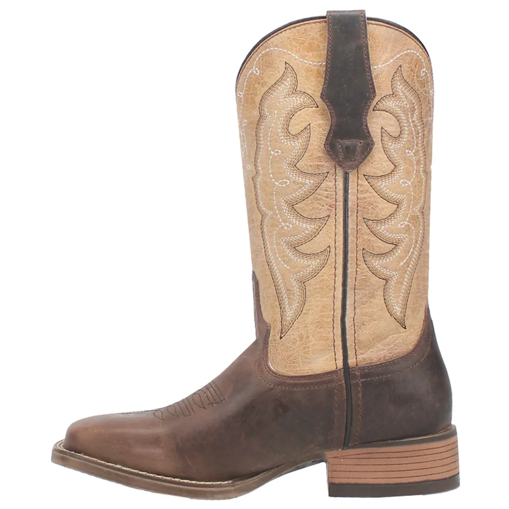 Delaney Embroidery Square Toe Cowboy Boots