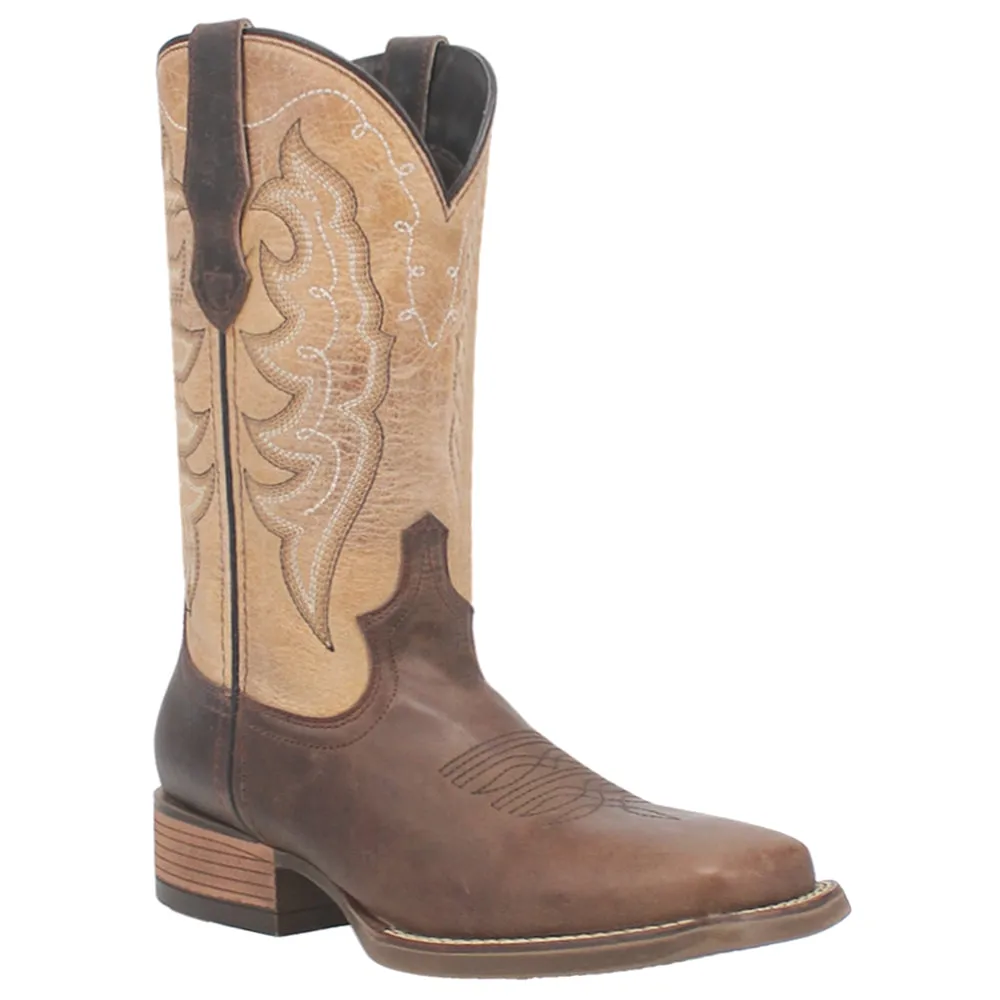 Delaney Embroidery Square Toe Cowboy Boots