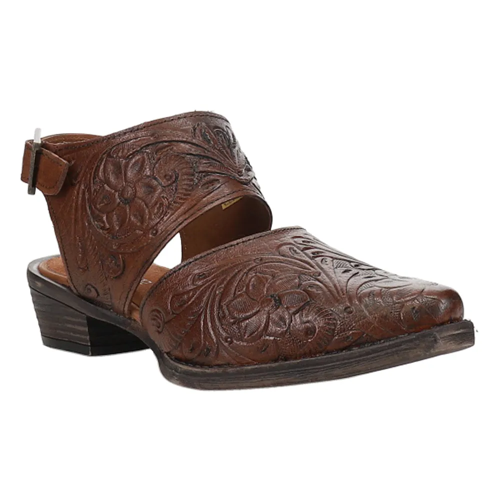 Dianna Tooled Snip Toe Mule Booties