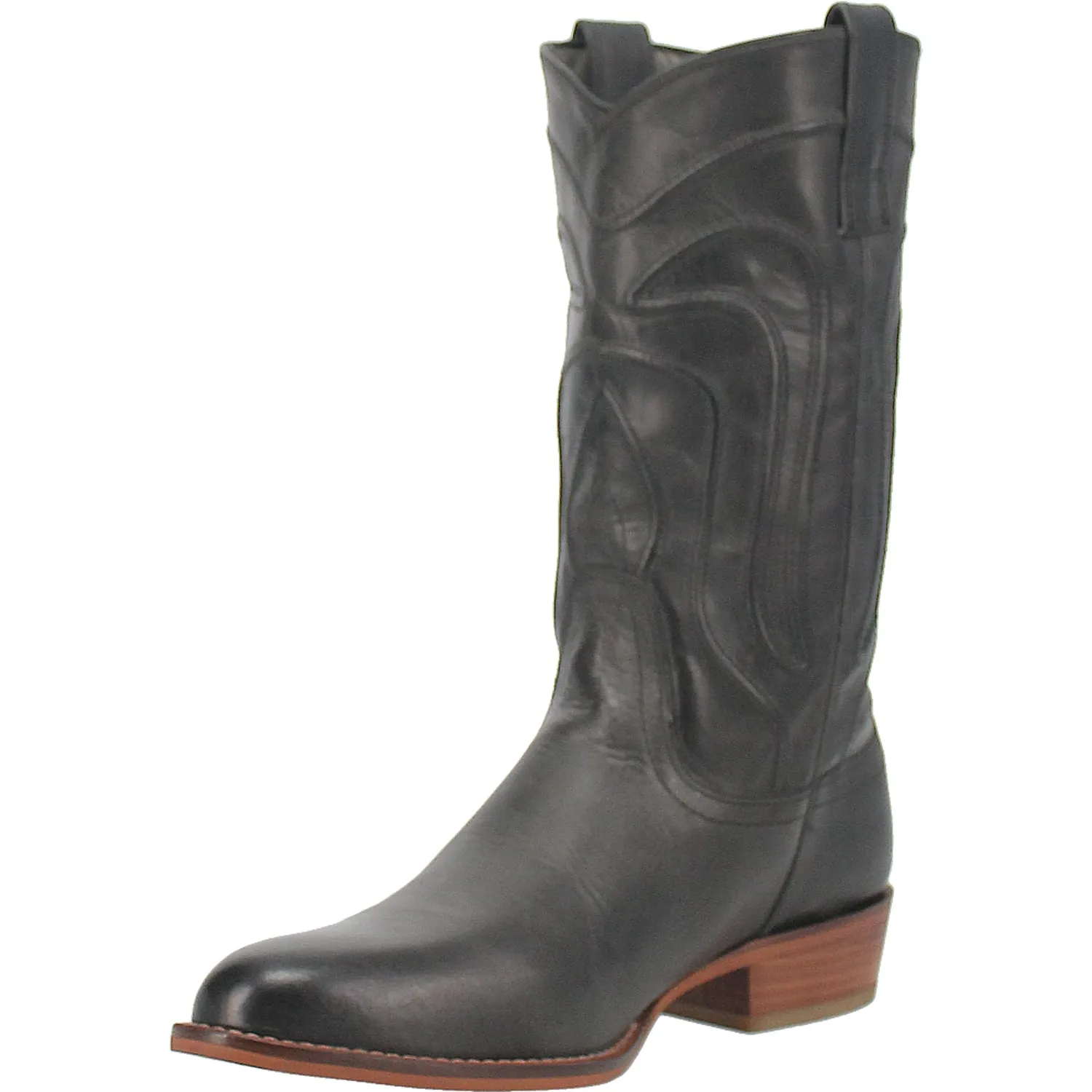 Dingo Mens Montana Cowboy Boots Leather Black