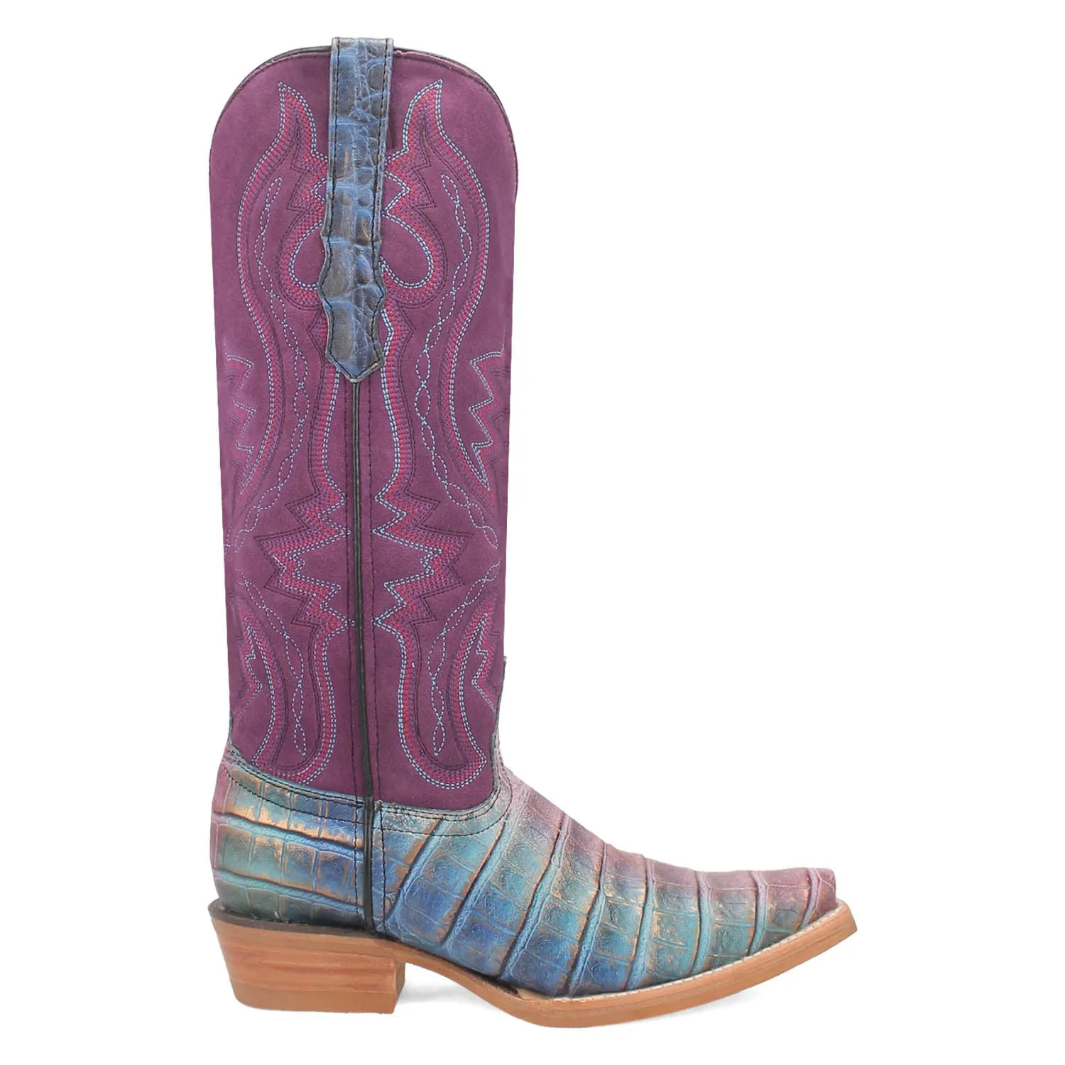 Dingo Womens Caterina Purple/Blue Leather Cowboy Boots