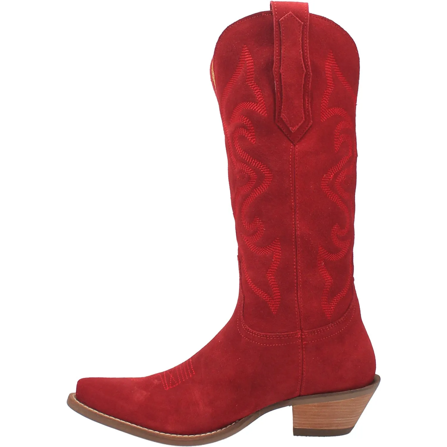 Dingo Womens Out West Cowboy Boots Leather Red