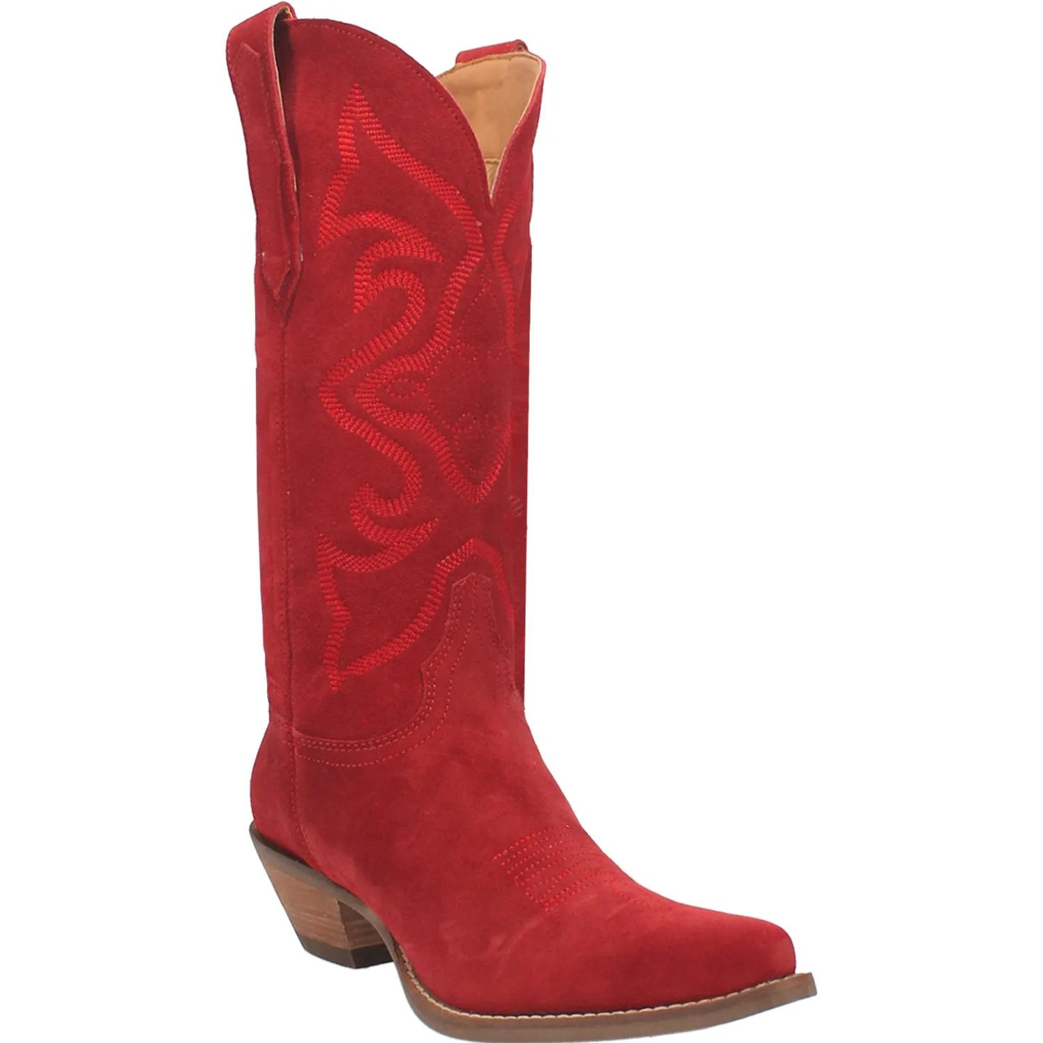 Dingo Womens Out West Cowboy Boots Leather Red