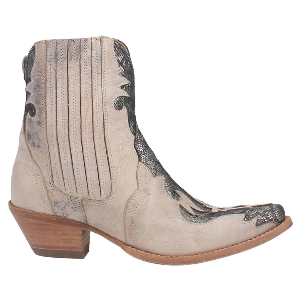 DP4208 Dan Post Ladies SHAY Western Cowboy Boot Booties- Bone