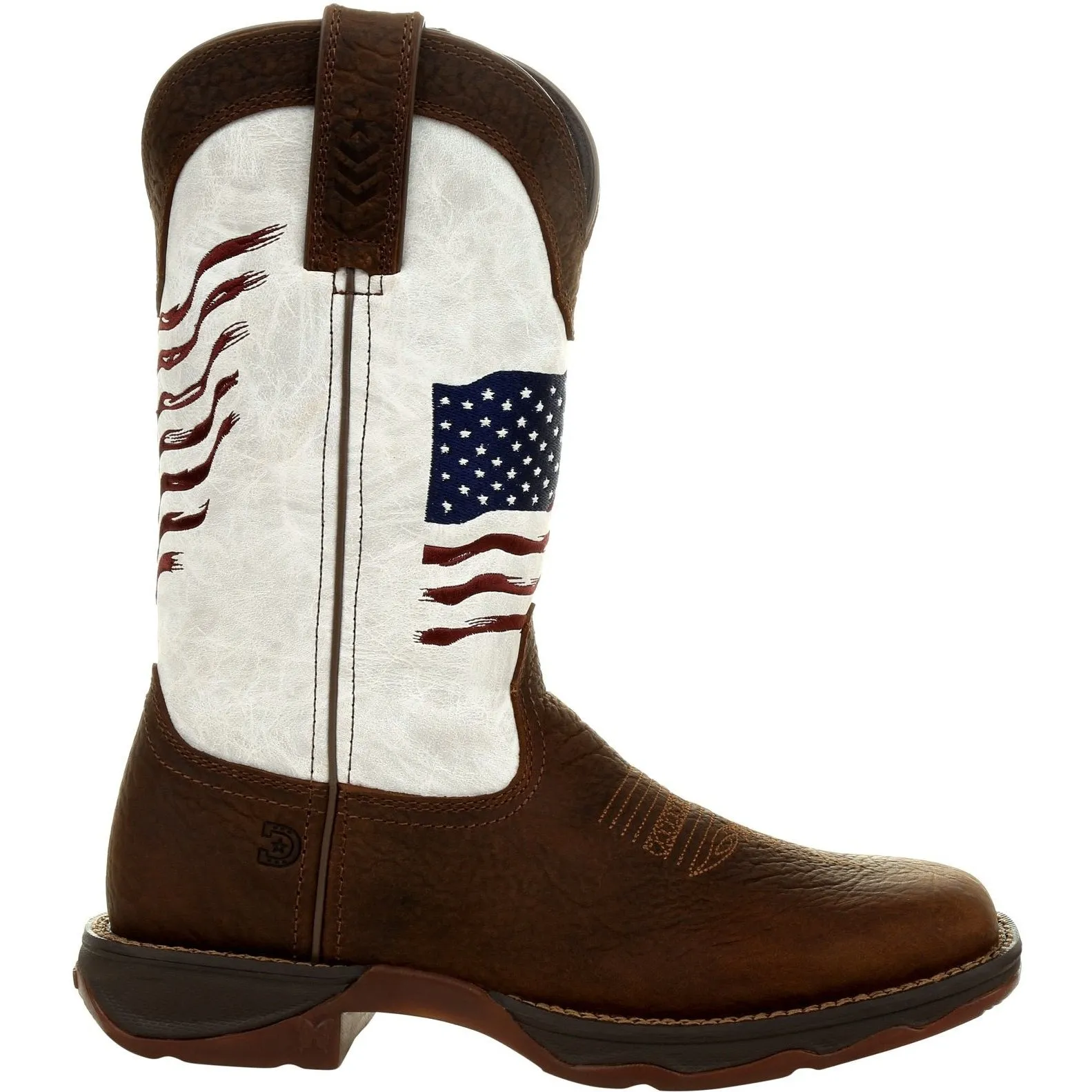 Durango Women's Lady Rebel Distressed Flag 11" Square Toe Western Boot DRD0394