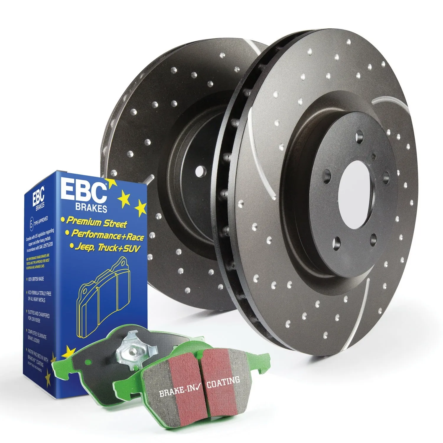 EBC Brakes S10KF1293 S10 Kits Greenstuff 2000 and GD Rotors