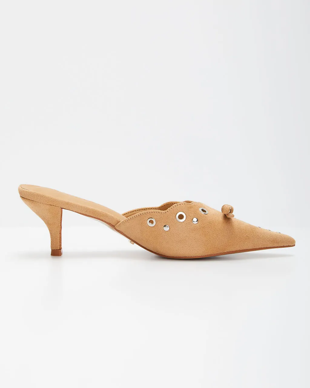 Eden Pointed Toe Kitten Heel Mule