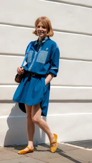 Etta Oversized Shirtdress in Japanese Denim Cotton by Saywood