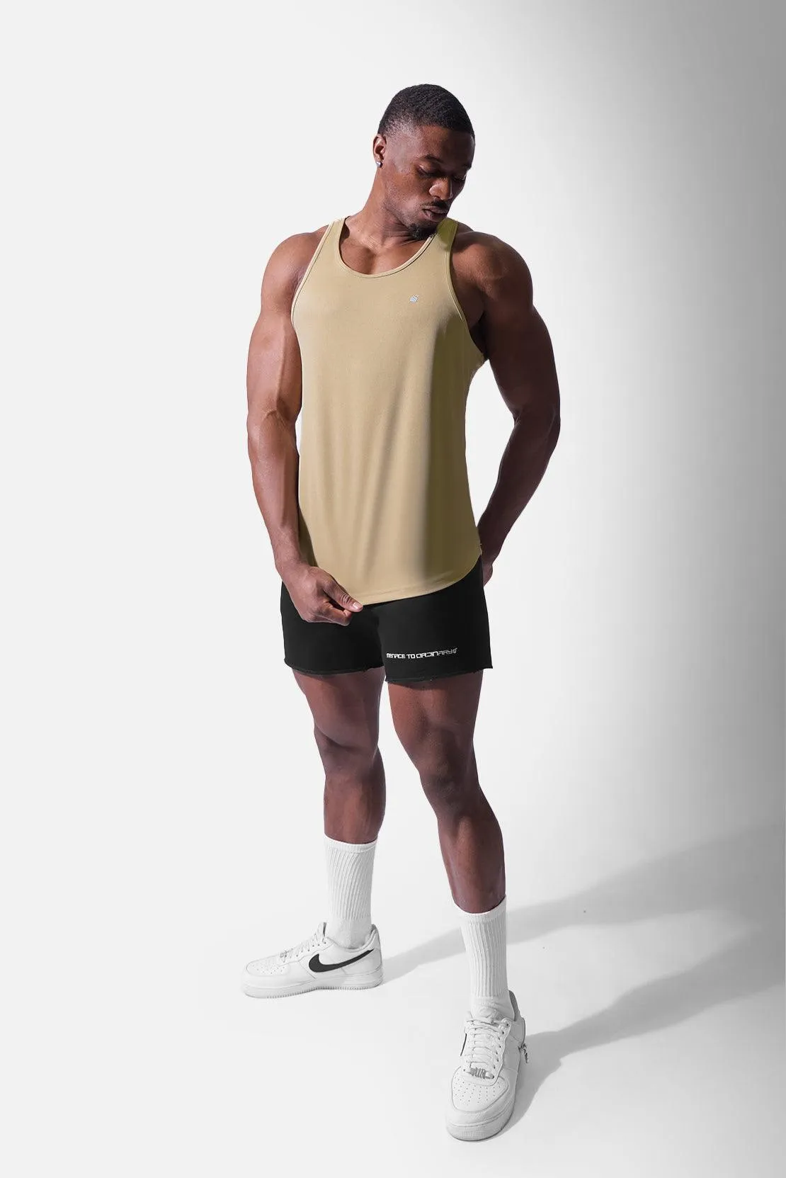 Fast-Dry Bodybuilding Workout Stringer - Khaki