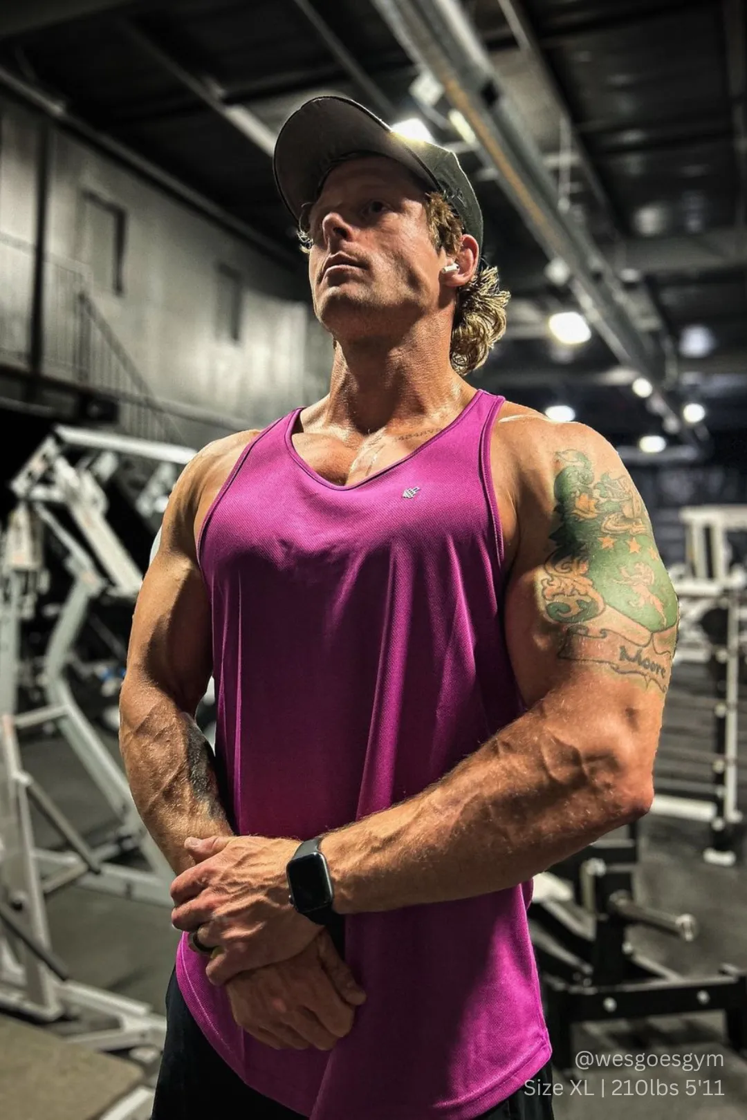 Fast-Dry Bodybuilding Workout Stringer - Magenta