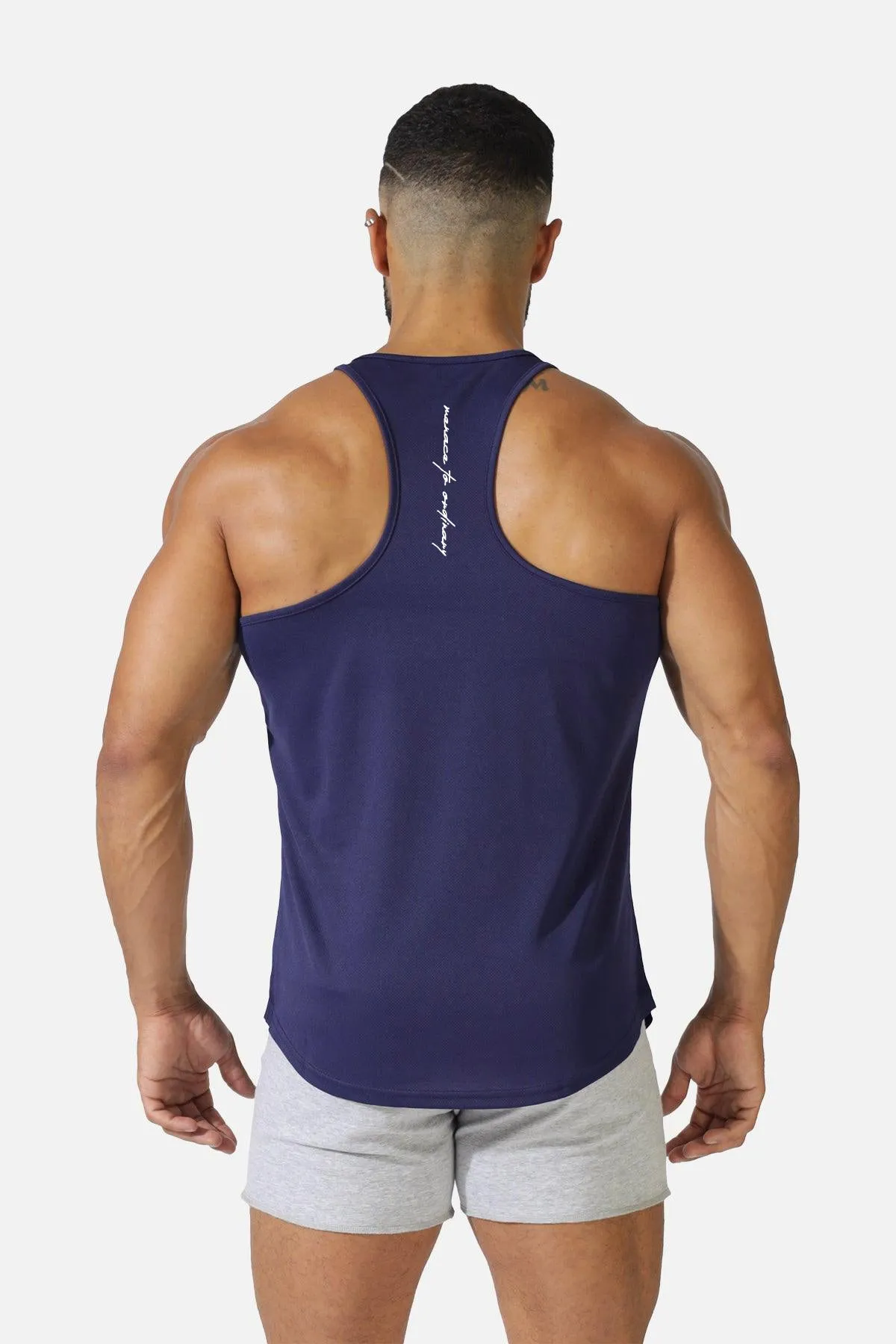 Fast-Dry Bodybuilding Workout Stringer - Navy