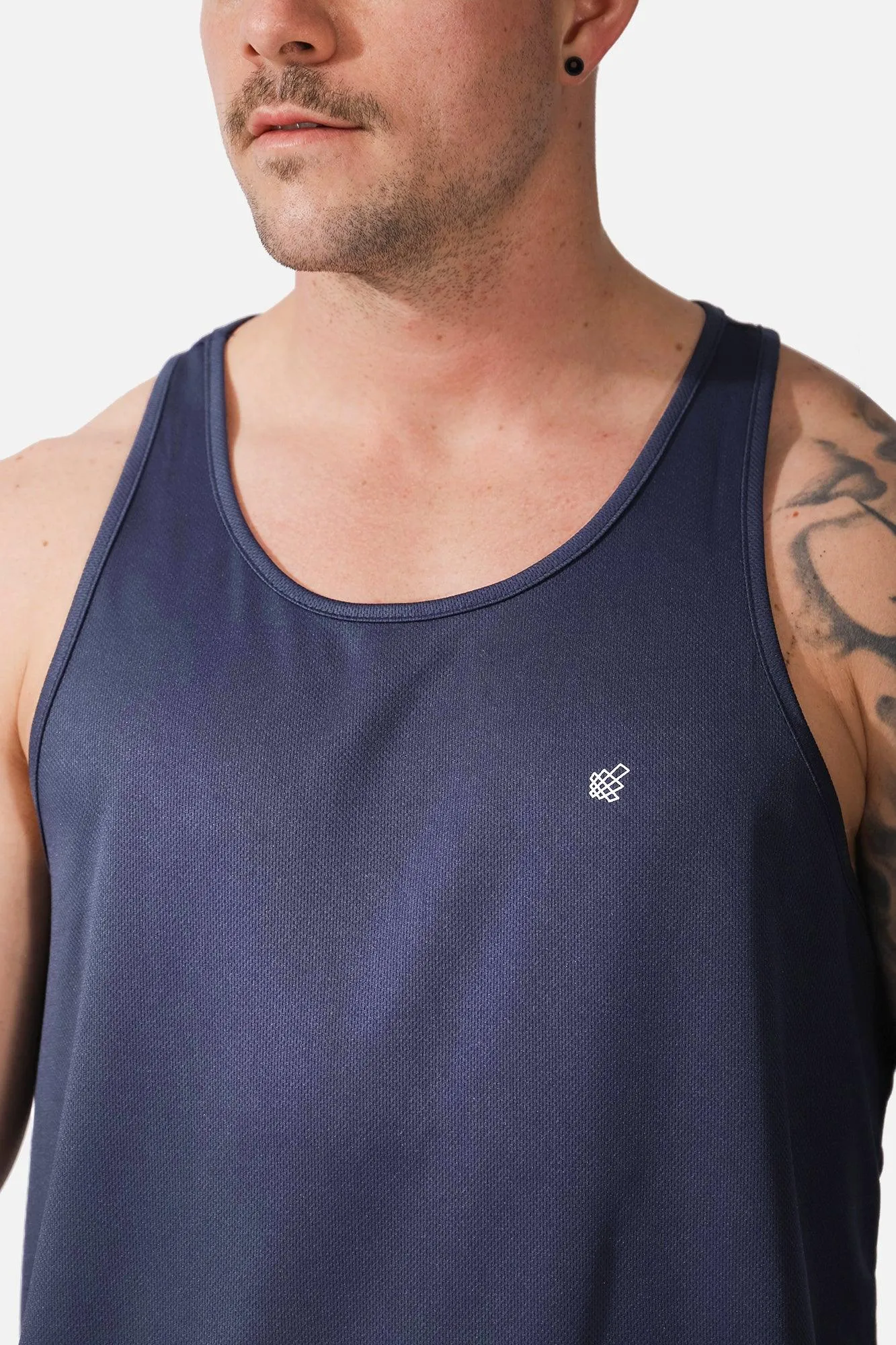 Fast-Dry Bodybuilding Workout Stringer - Navy