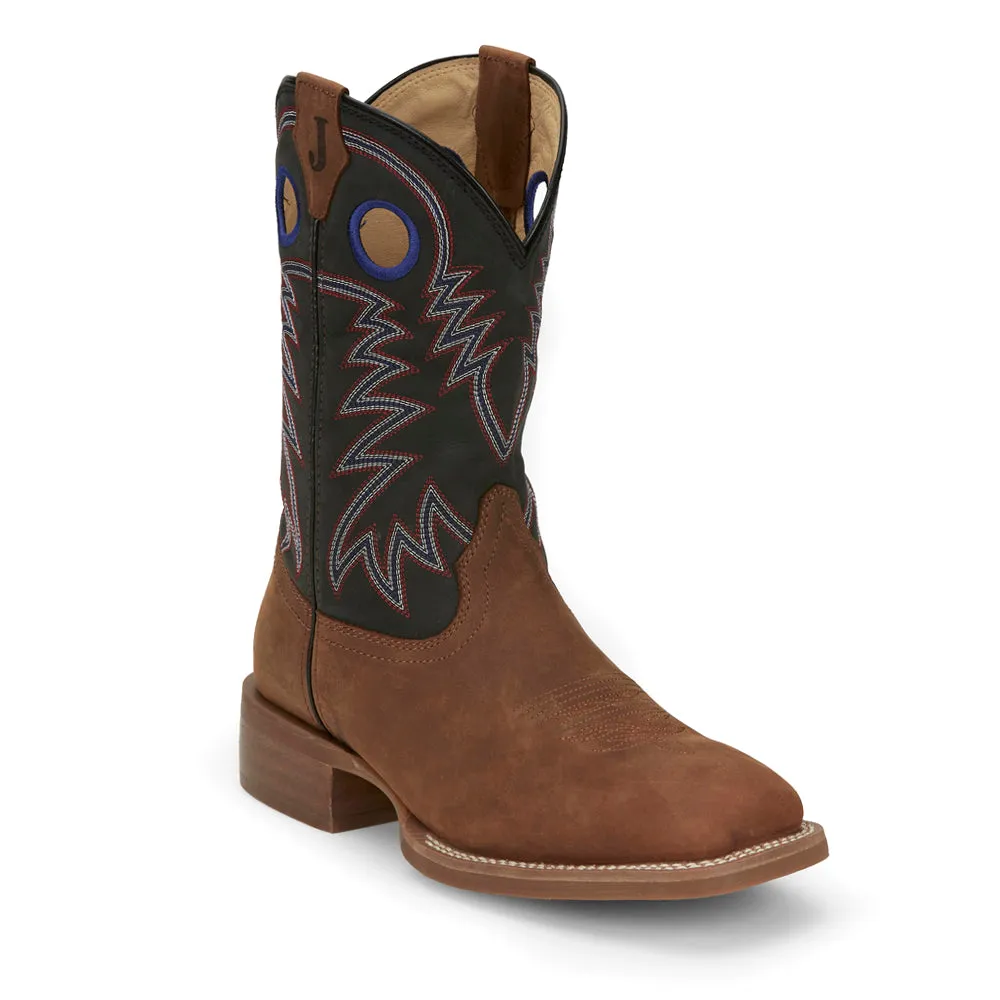 Frontier Shane 11 Inch Embroidered Wide Square Toe Cowboy Boots