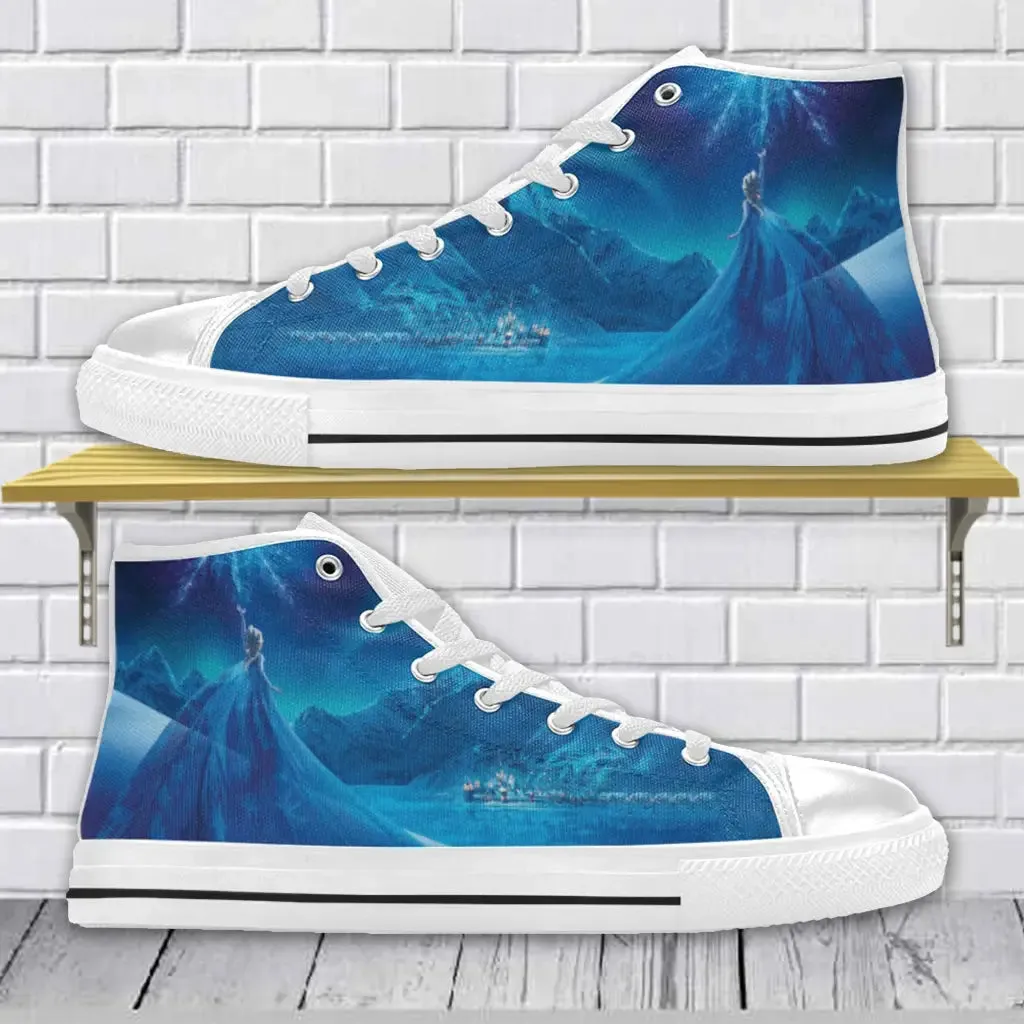 Frozen Shoes Princess Elsa Quinn Shoes High Top Sneakers for Kids and Adults