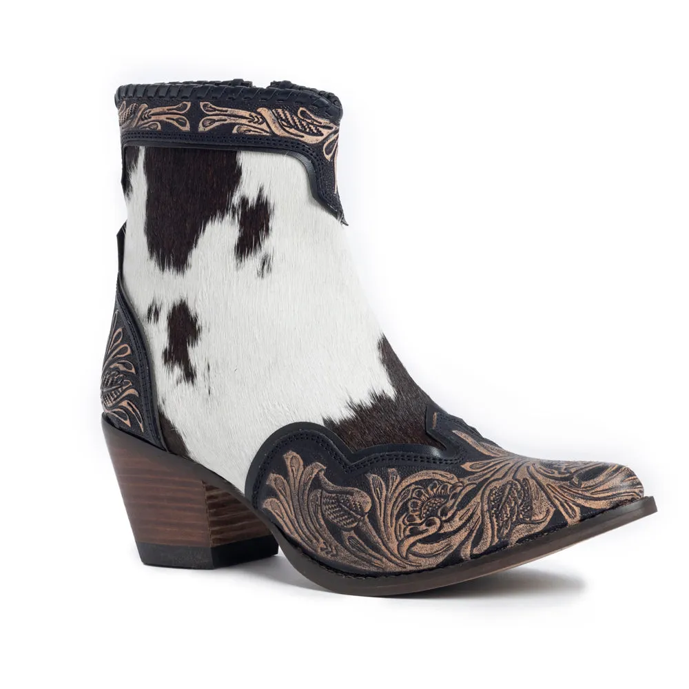 Glennchester Hair-on Hide & Hand-tooled Boots