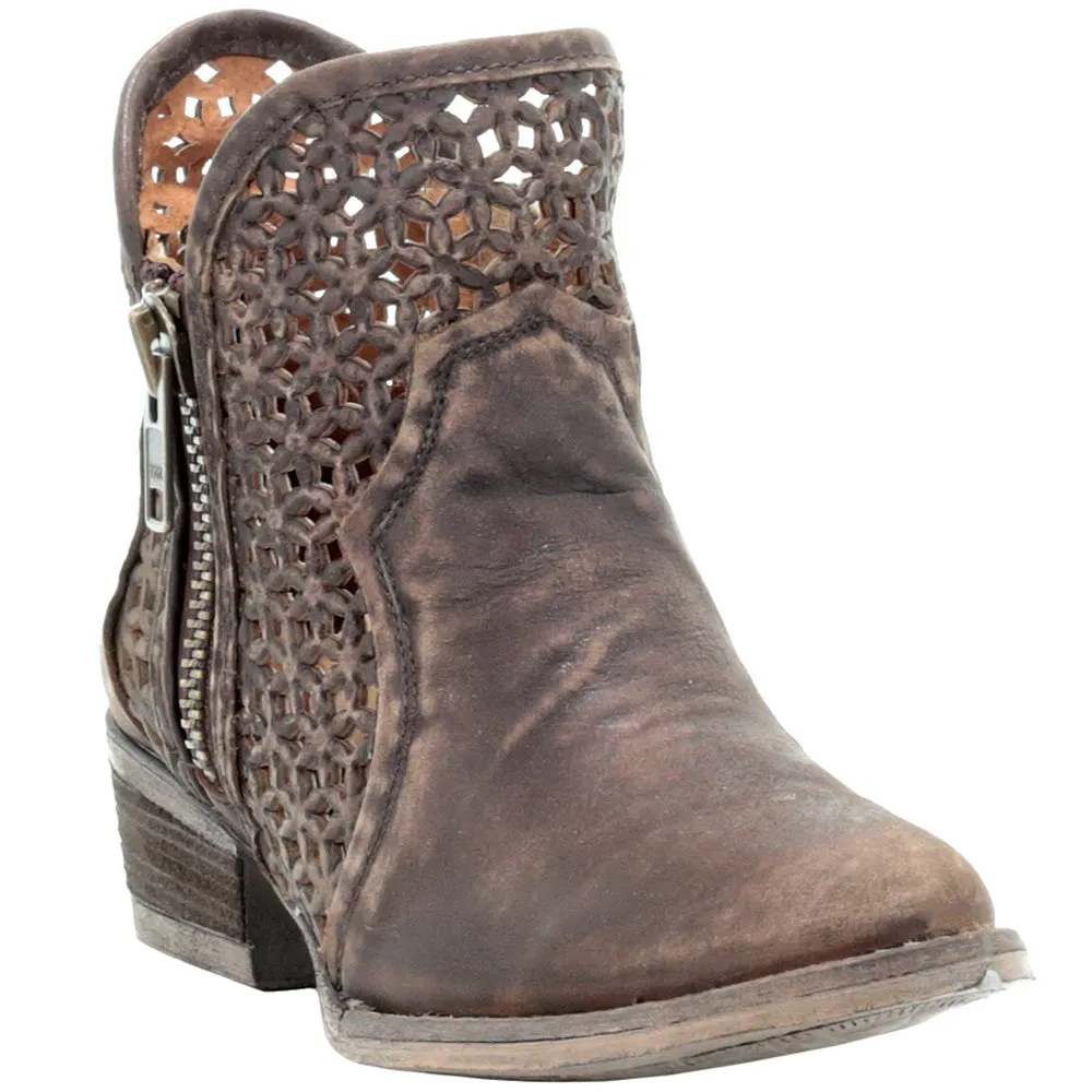 Hand-cut Round Toe Cowboy Booties