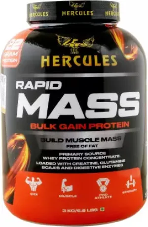 HERCULES Rapid Mass Weight Gainers/Mass Gainers  (3 kg, Malar Kulfi)