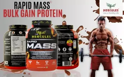 HERCULES Rapid Mass Weight Gainers/Mass Gainers  (3 kg, Malar Kulfi)