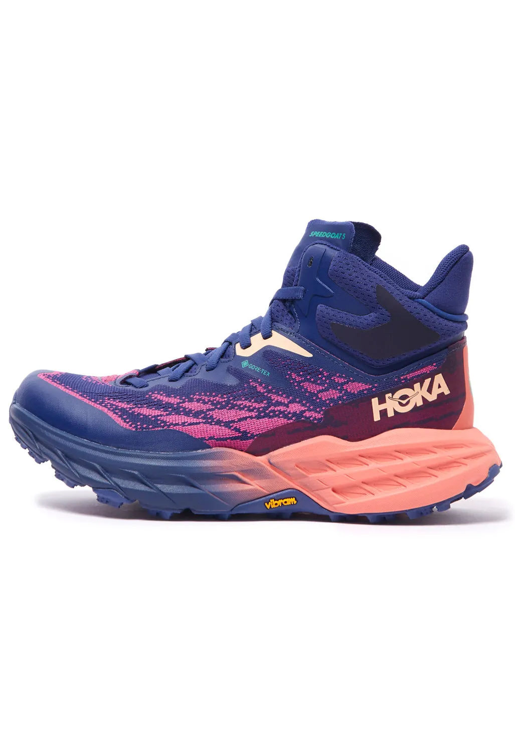 Hoka Speedgoat 5 Mid GORE-TEX Women's Boots - Bellwether Blue/Camellia